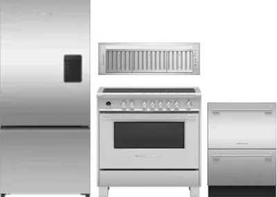 4 Piece Package Includes Refrigerator, Range, Hood And Dishwasher